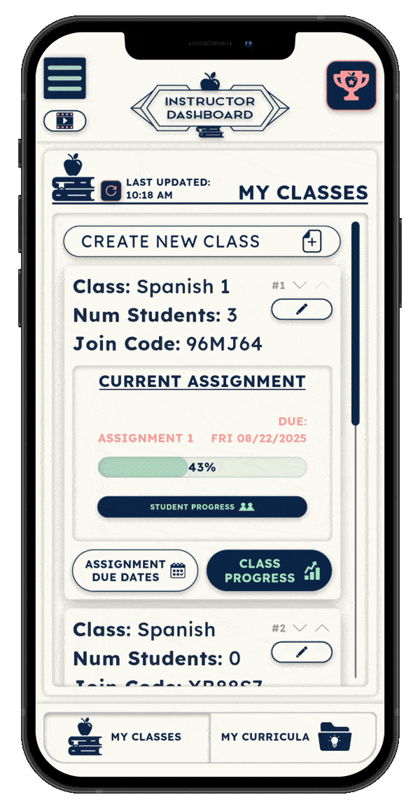 Instructor dashboard demo